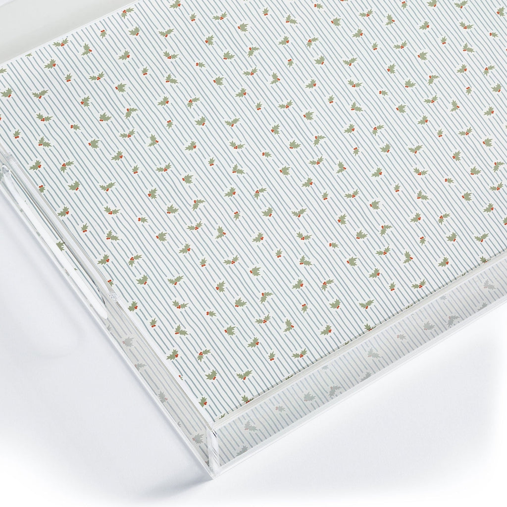 CoastL Studio Hand Drawn Holly Stripe Acrylic Tray