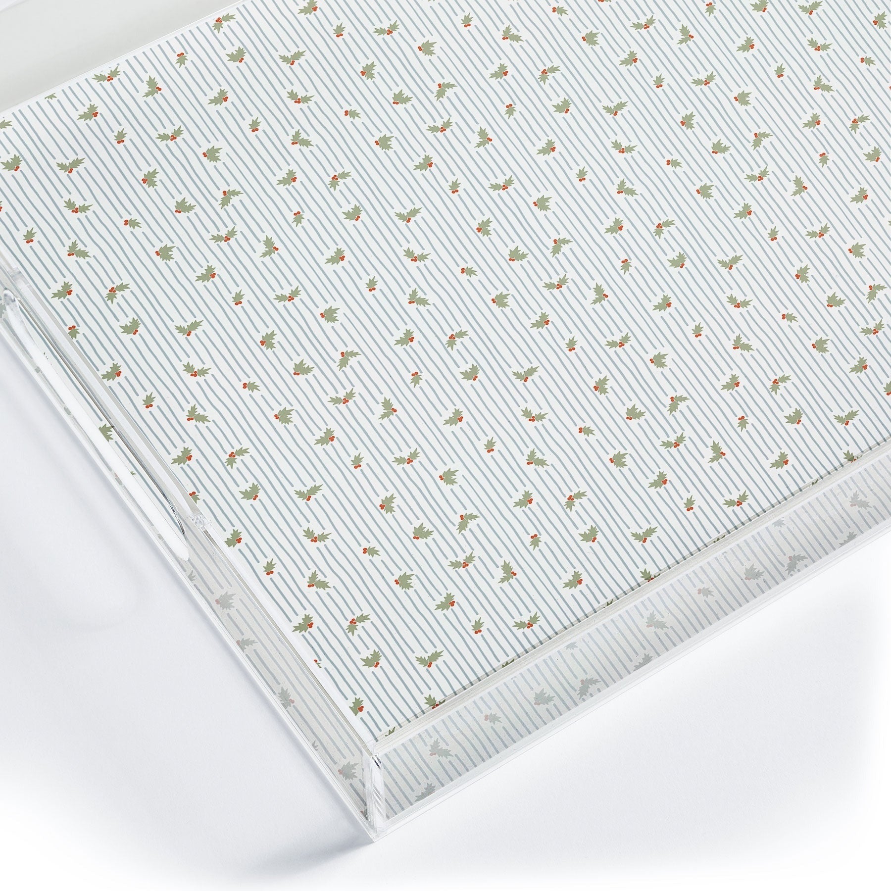 CoastL Studio Hand Drawn Holly Stripe Acrylic Tray