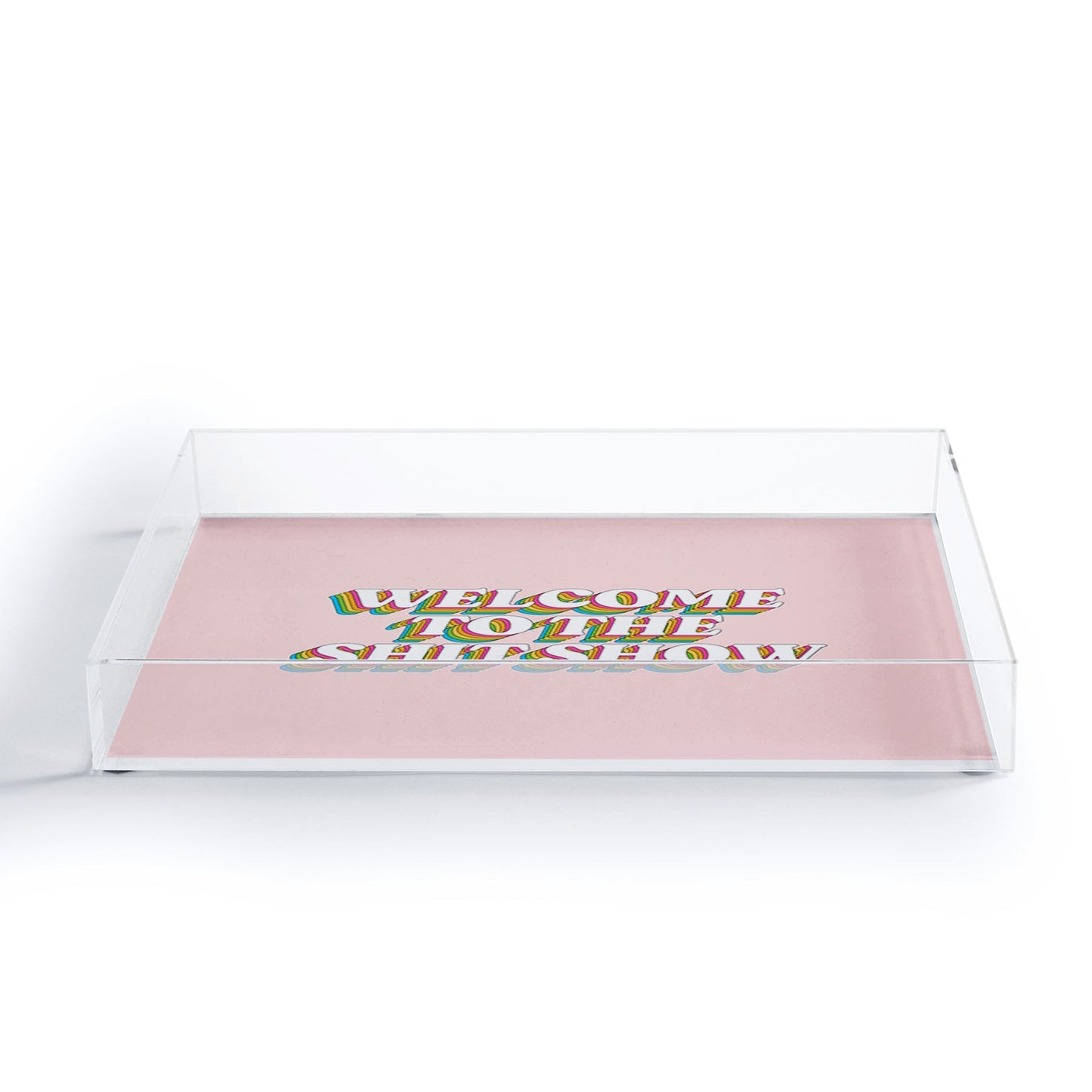ayeyokp Welcome To The Shitshow Pink Acrylic Tray