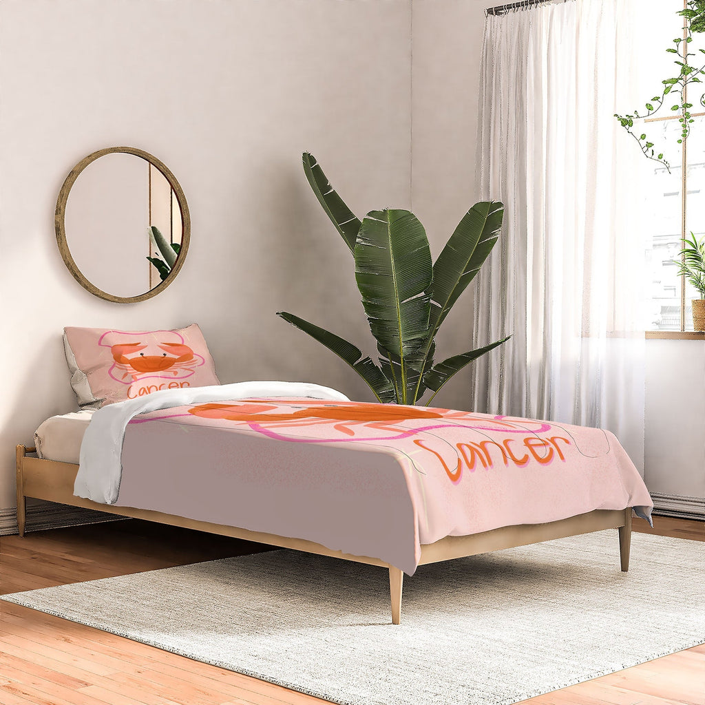 Little Om Zodiac Signs Cancer Comforter