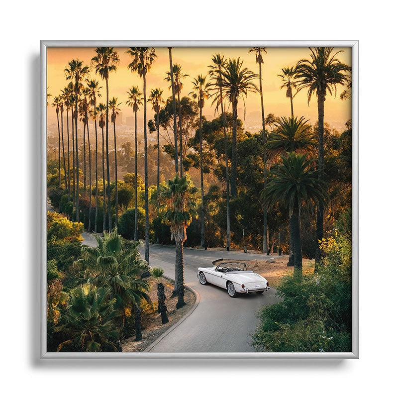 Gal Design Sunset Blvd Square Metal Framed Art Print