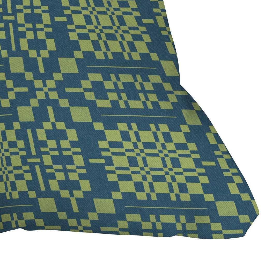 Marta Barragan Camarasa Nostalgic Grid Design Outdoor Throw Pillow