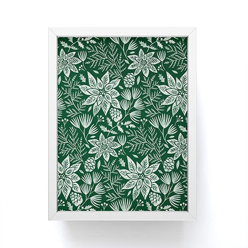 Pimlada Phuapradit Christmas Poinsettia Framed Mini Art Print