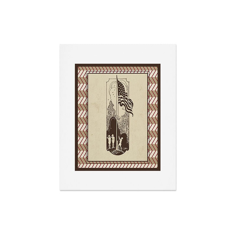 DENY Designs Flag Raisers Striped Square Art Print