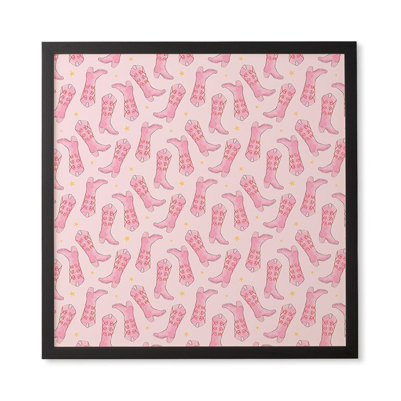 Love_Ryming Stars and Boots Framed Wall Art