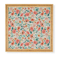 Ninola Design Botanic Retreat Tropical Whimsical Flowers Coral Green Framed Wall Art