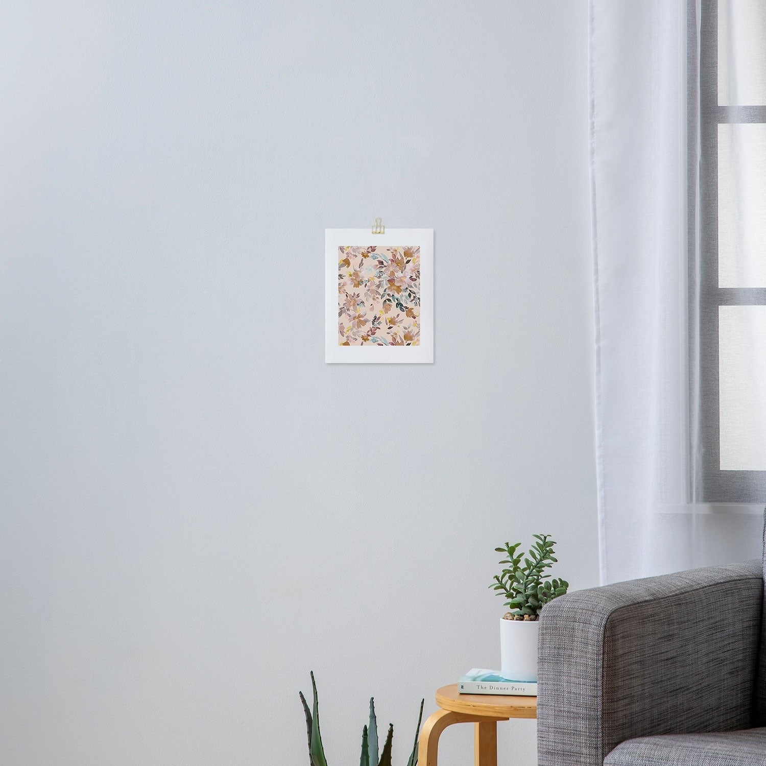 Ninola Design Botanic Retreat Floral Oleander Whimsical Soft Pink Art Print