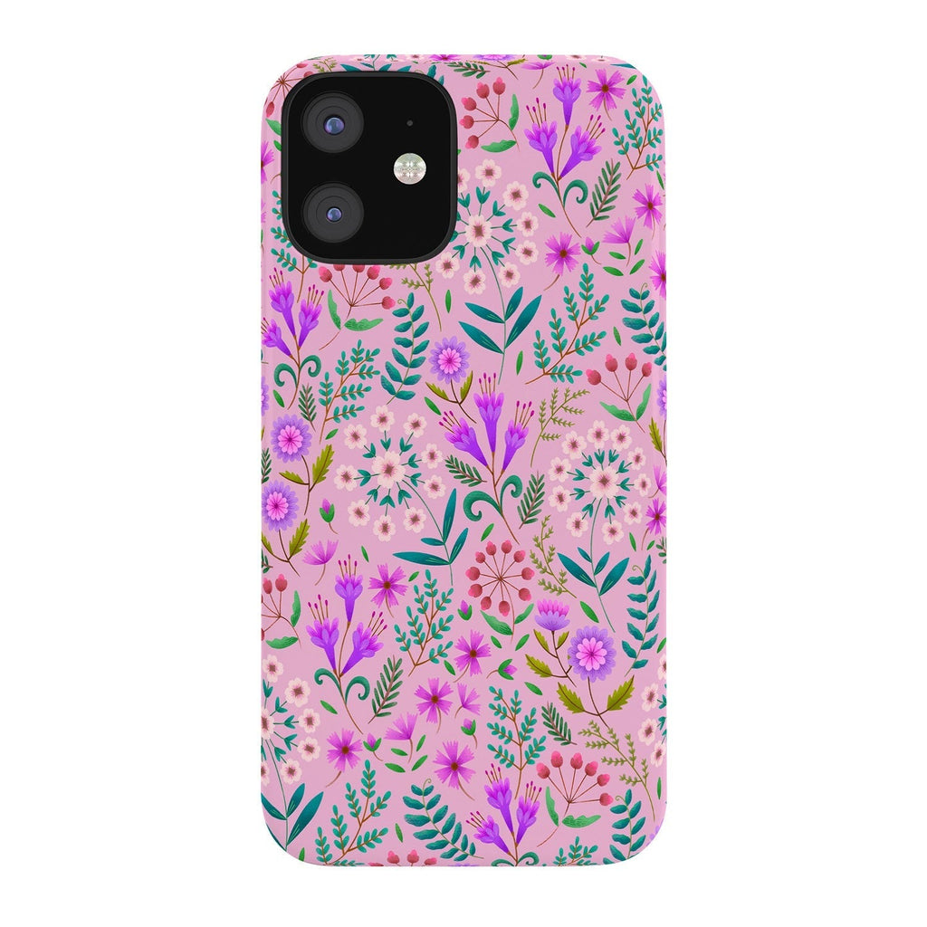 Pimlada Phuapradit Ditsy Purple Floral Half Drop Phone Case