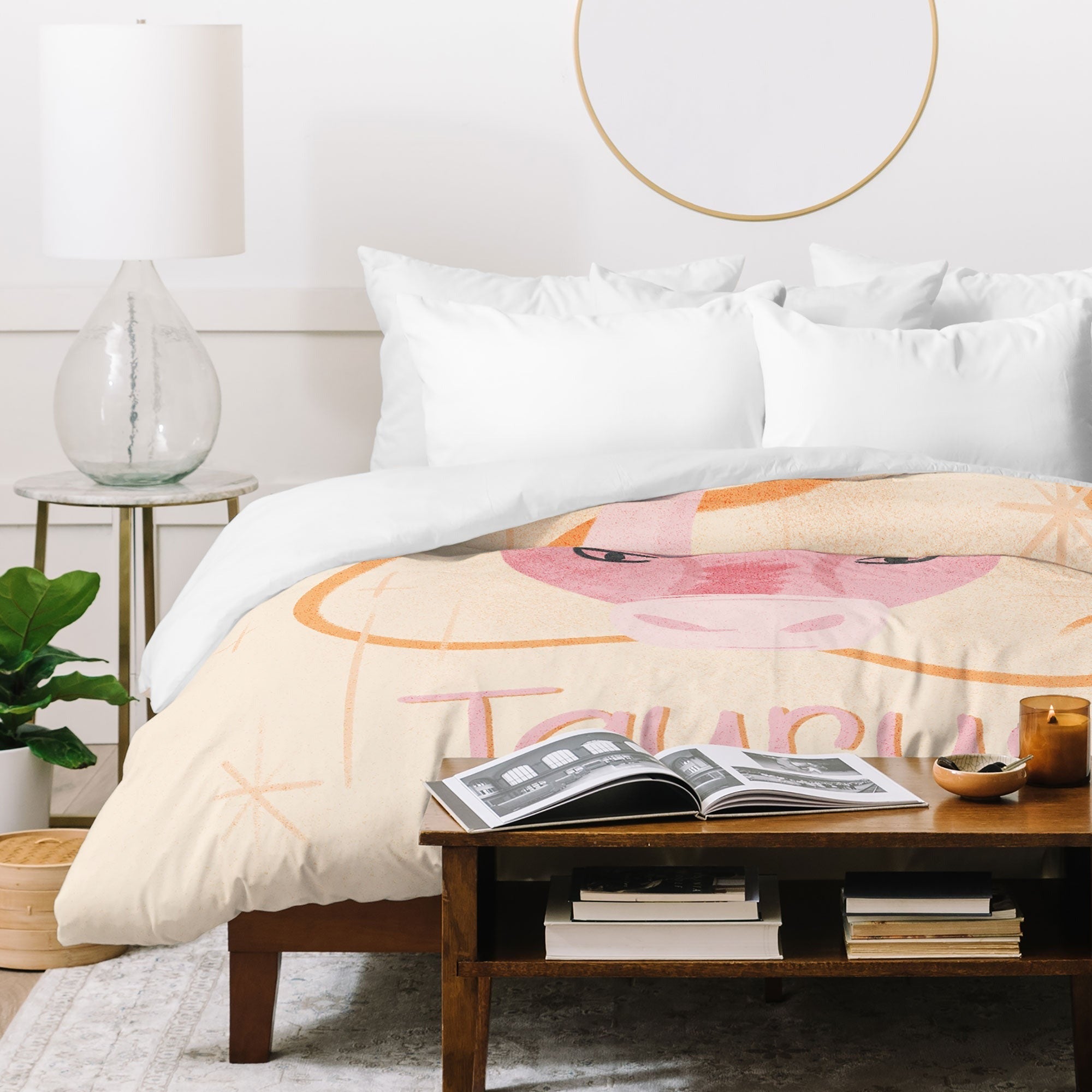 Little Om Zodiac Sign Taurus Duvet Cover