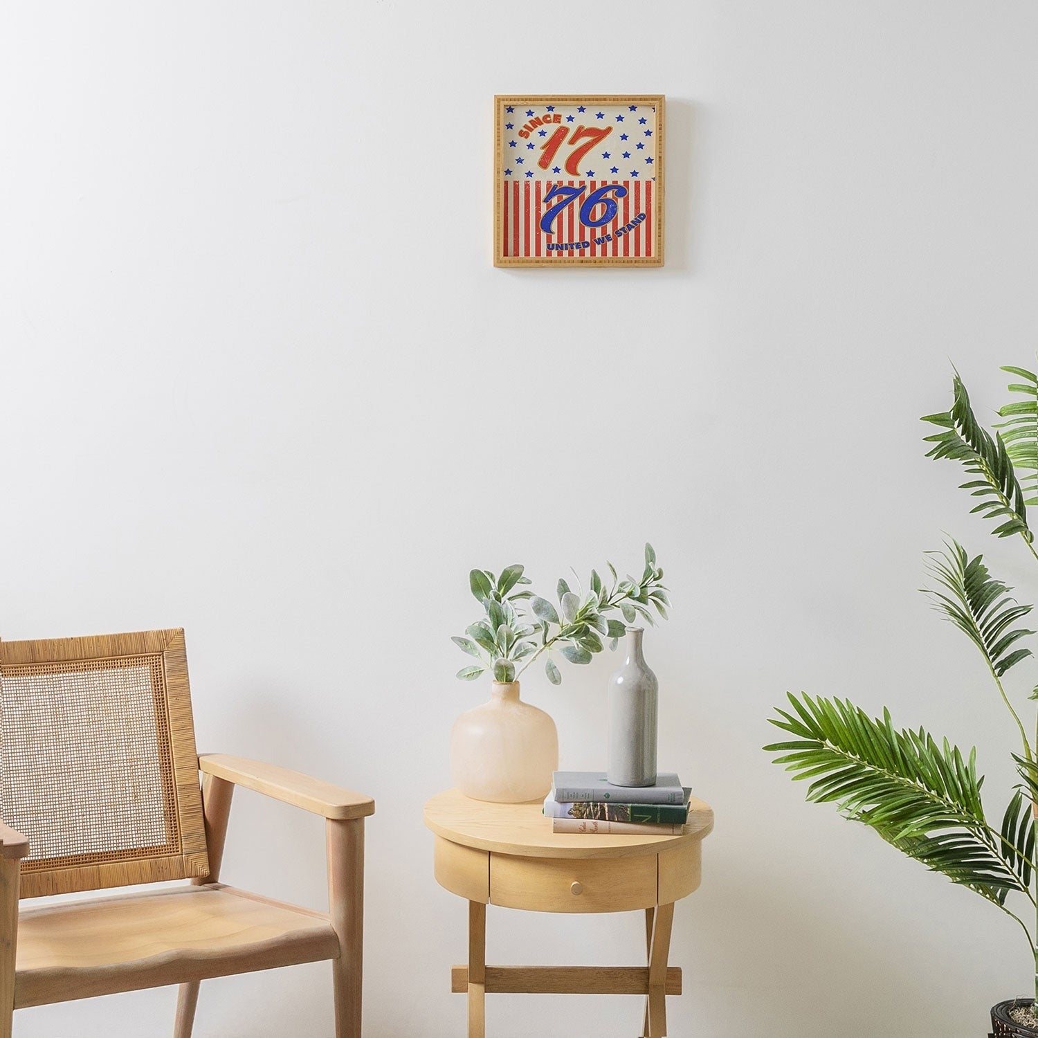 DENY Designs 1776 Stars Framed Wall Art