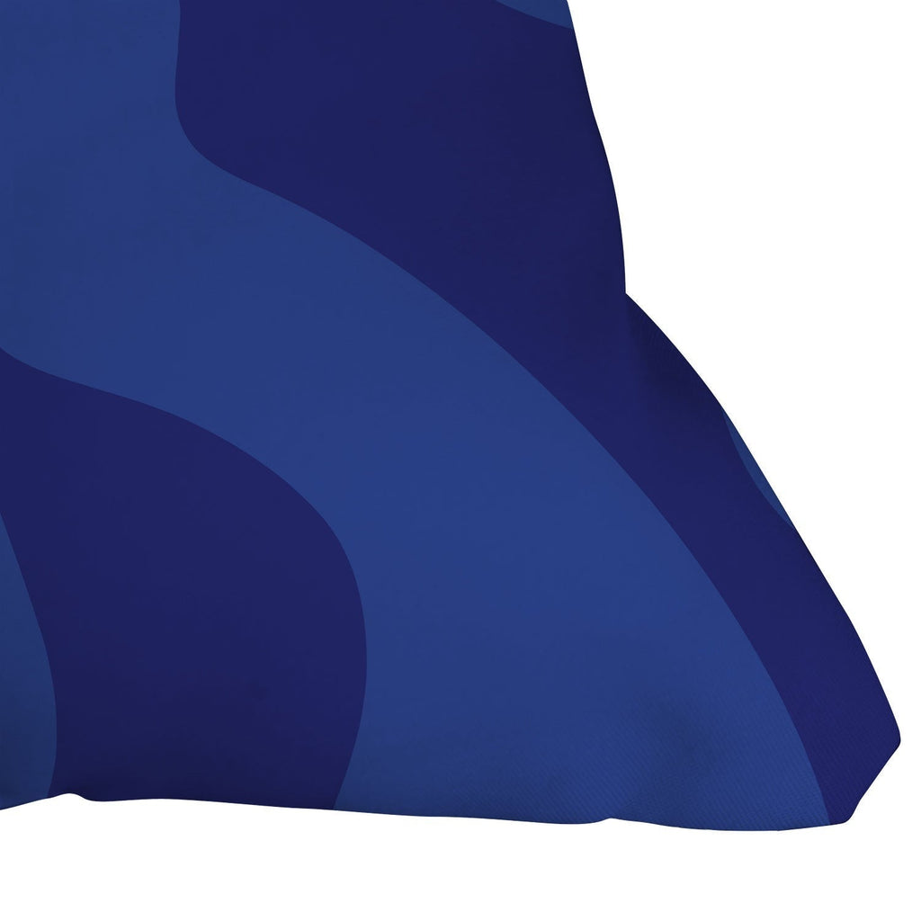 Camilla Foss Blue Pebble Outdoor Throw Pillow