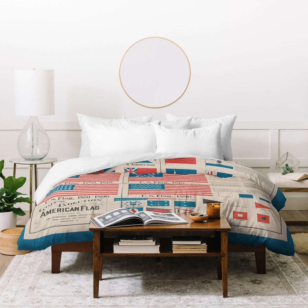 DENY Designs Goff s Evolution of the American Flag Duvet Cover