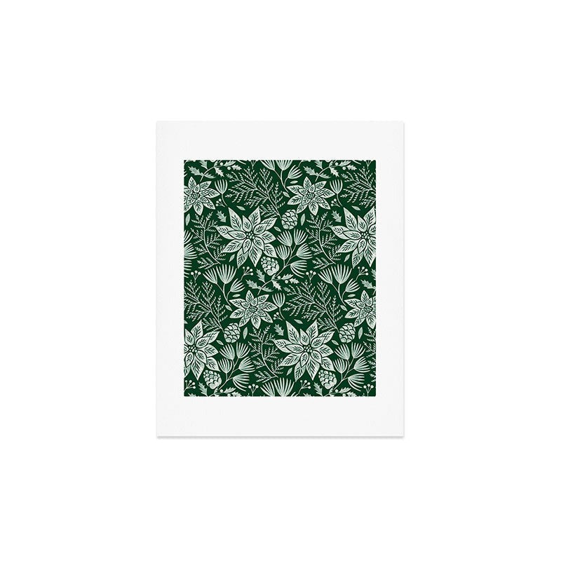 Pimlada Phuapradit Christmas Poinsettia Art Print