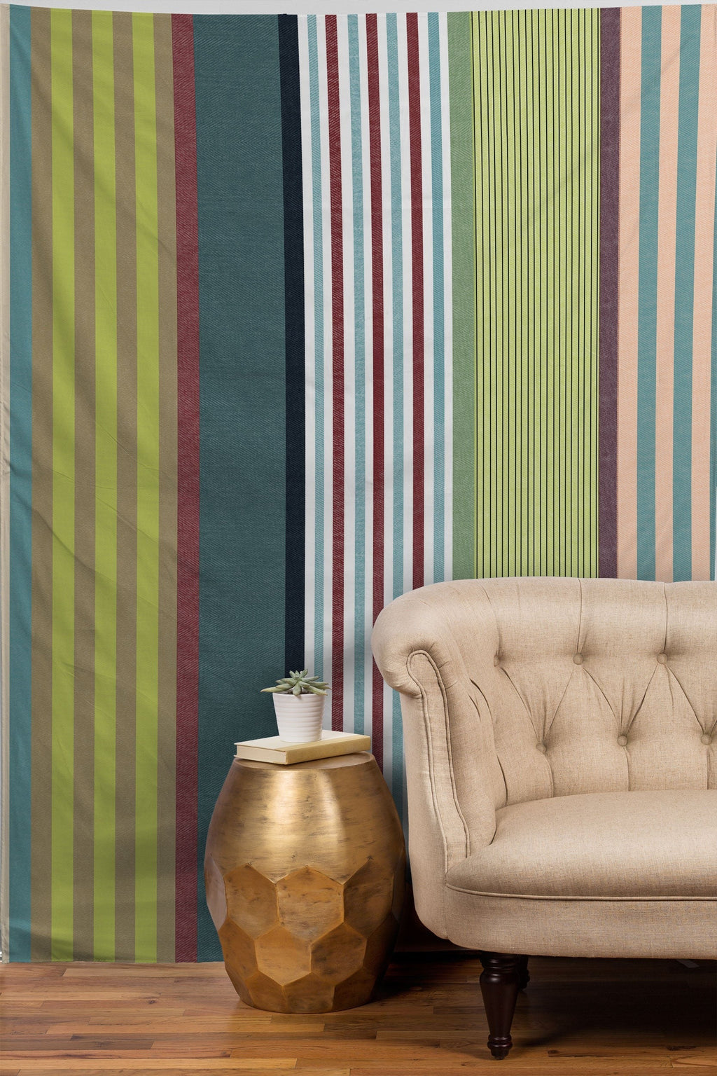 Marta Barragan Camarasa Colorful Stripe Delight Tapestry