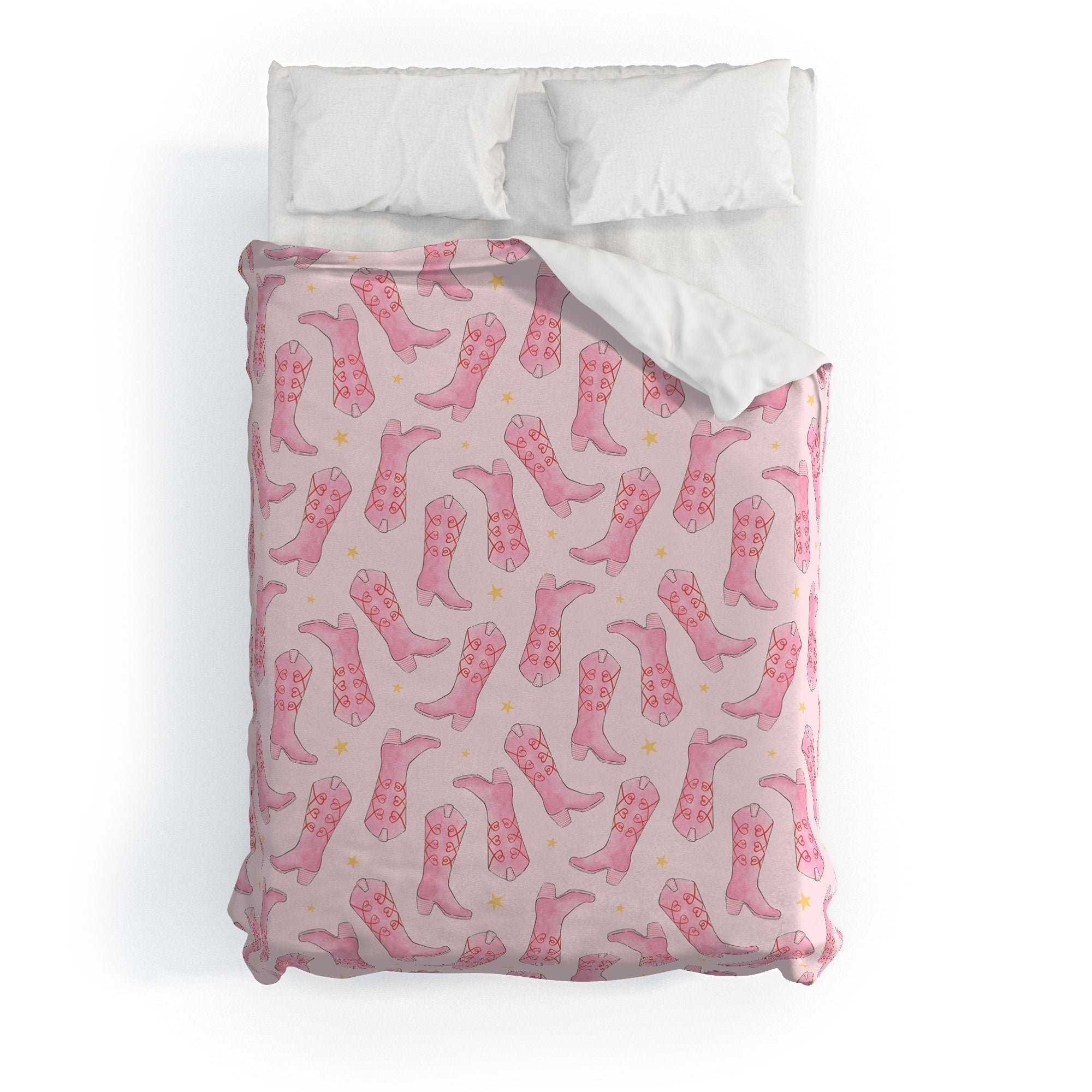 Love_Ryming Stars and Boots Duvet Cover