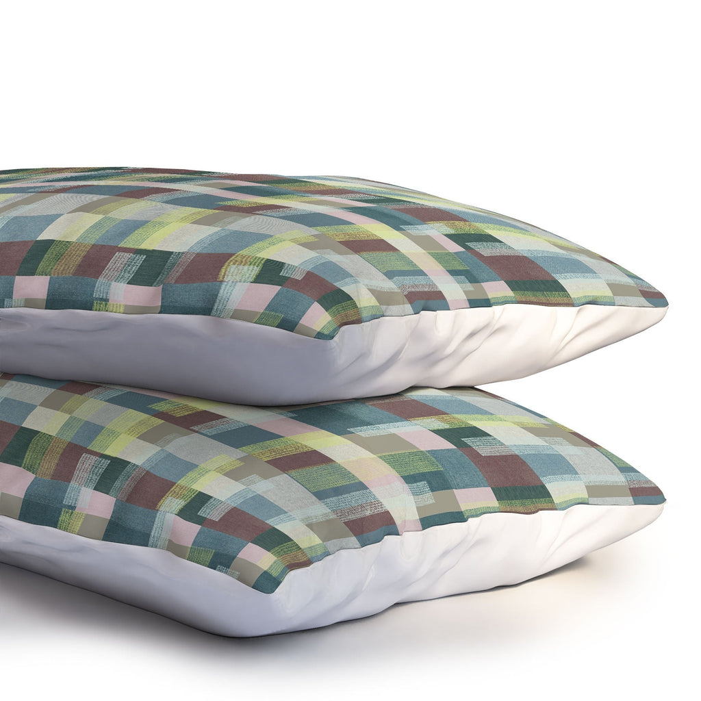 Marta Barragan Camarasa Dynamic Linear Blocks Pillow Shams