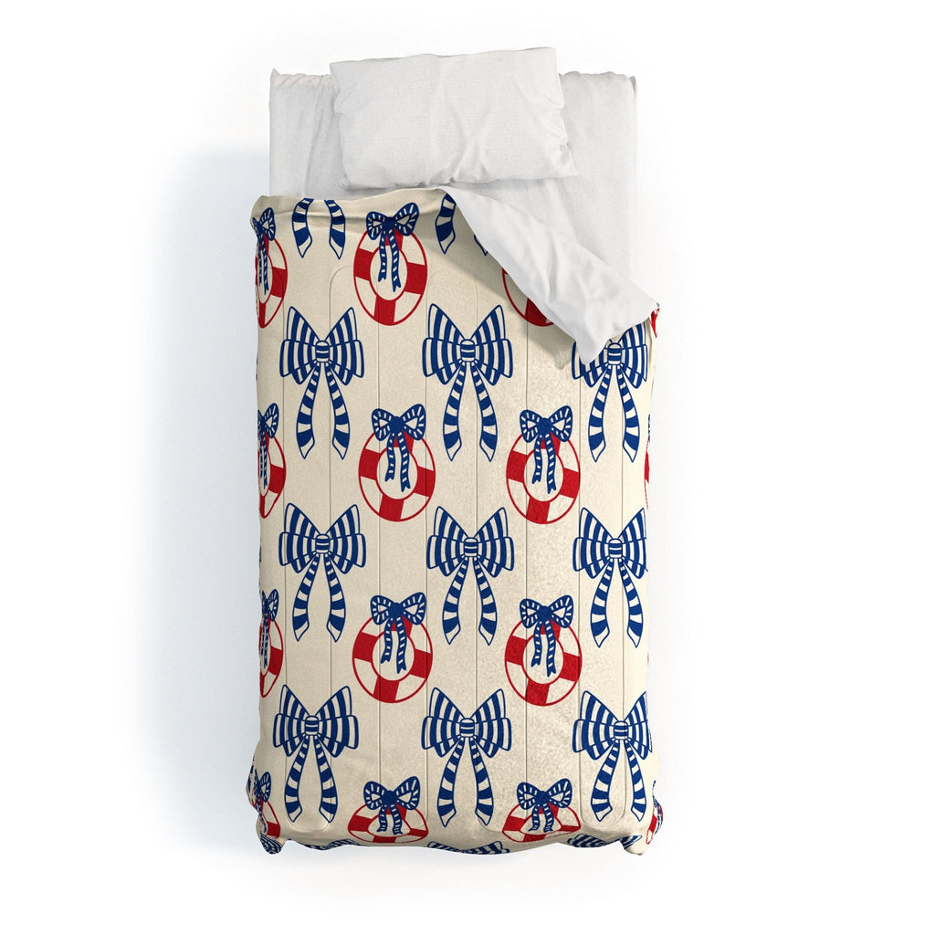 Design by Spark Nautical Christmas Bows Comforter