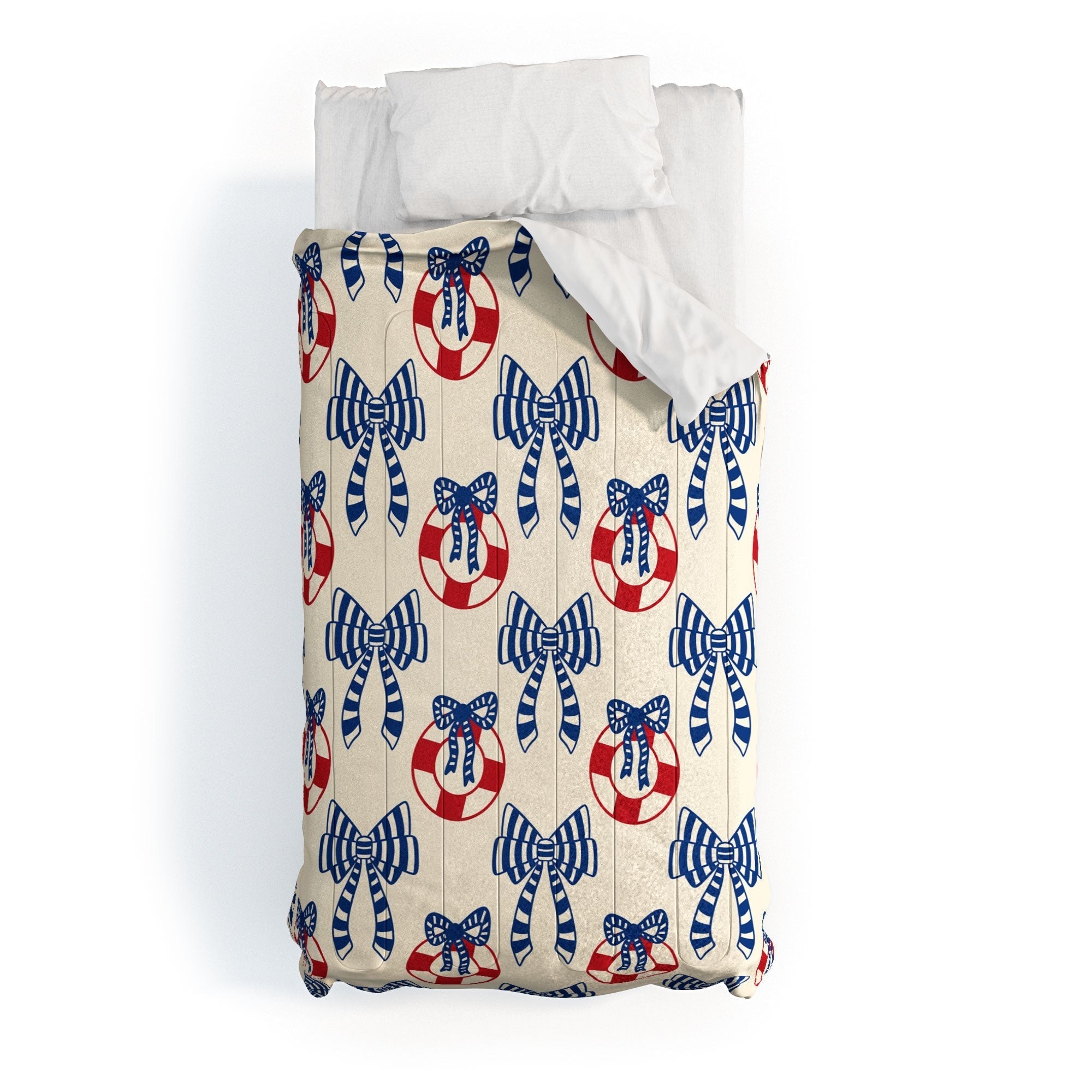 Design by Spark Nautical Christmas Bows Comforter