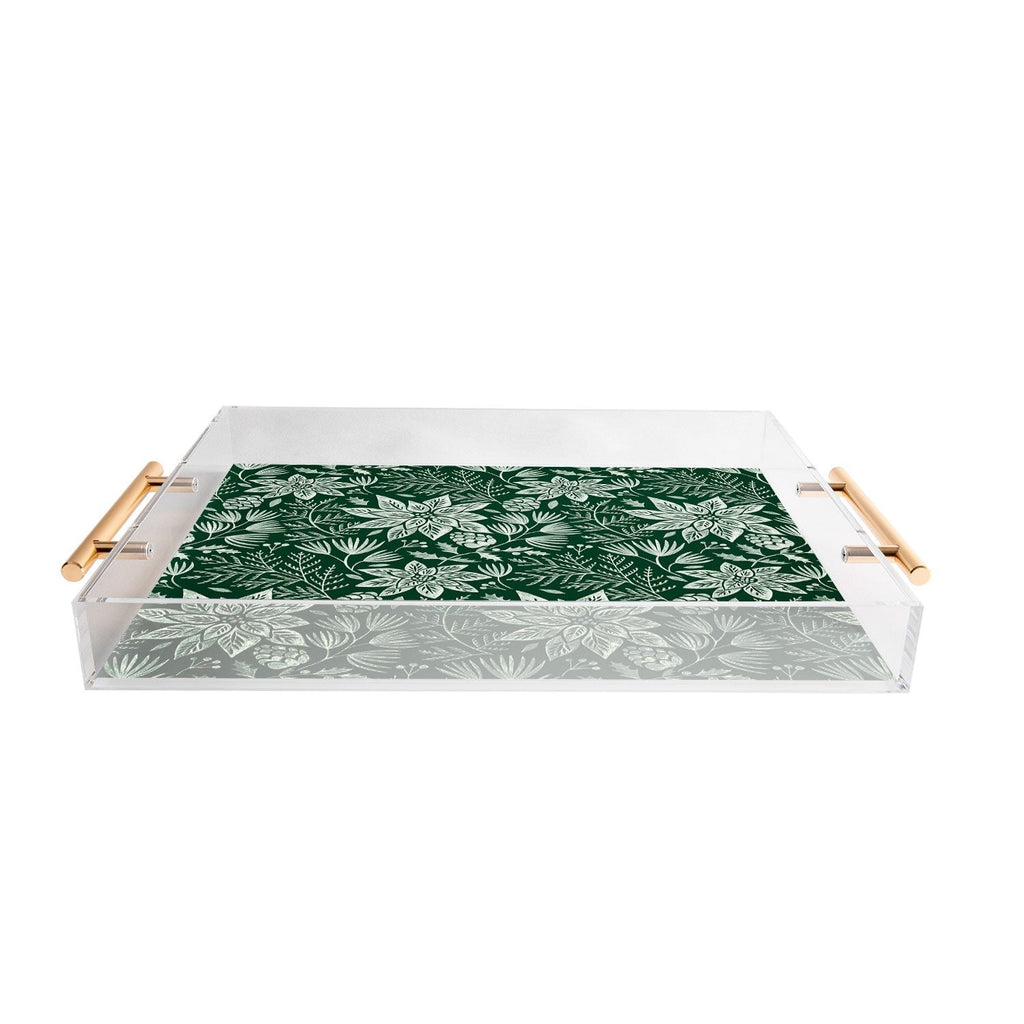 Pimlada Phuapradit Christmas Poinsettia Acrylic Tray