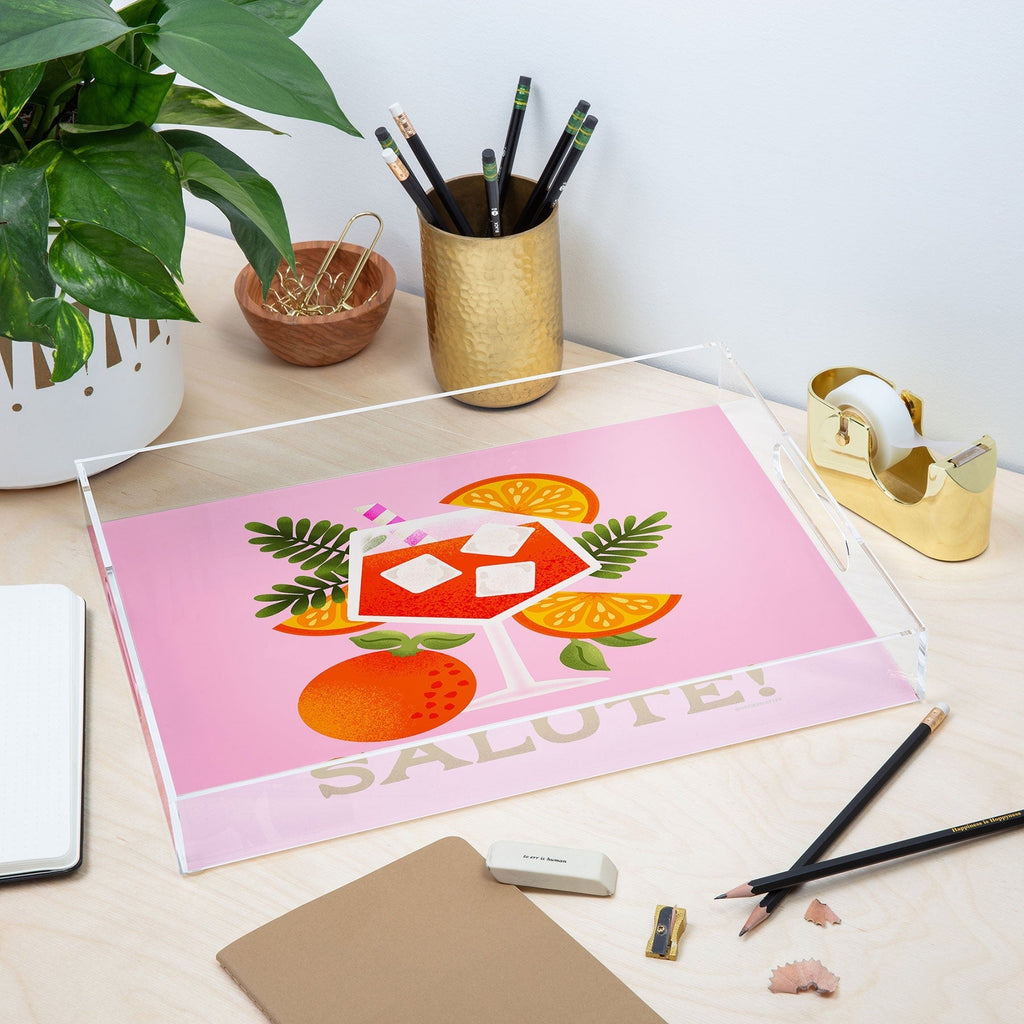 Jessica Molina Orange Spritz Acrylic Tray