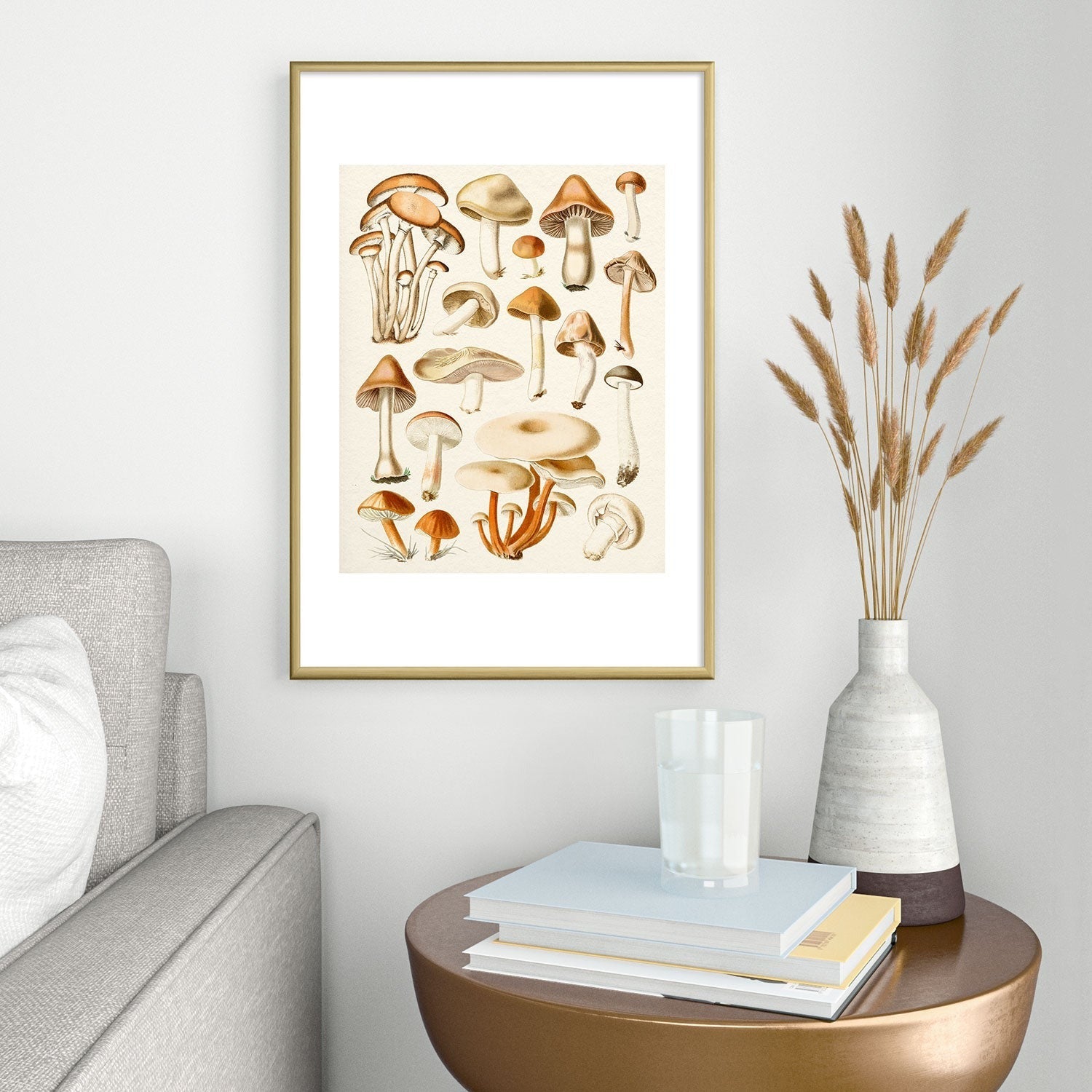 Gal Design Mushrooms Collection Metal Framed Art Print