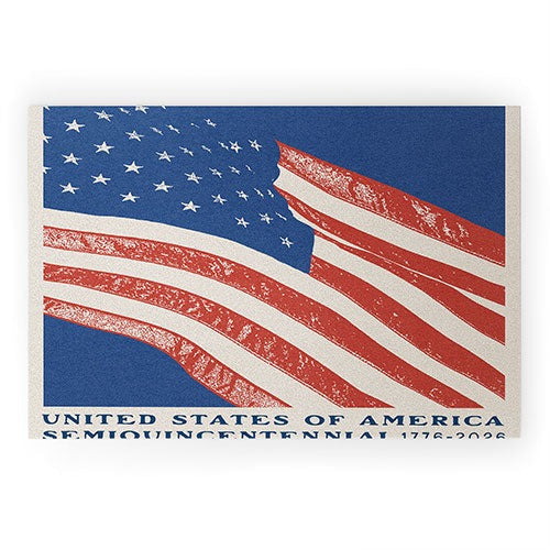 DENY Designs Stars n Stripes Semiquincentennial Welcome Mat