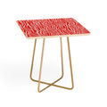 Avenie BR Red Zebra Stripe Side Table