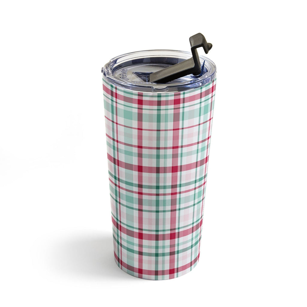 Lisa Argyropoulos Merry Vintage Plaid Travel Mug