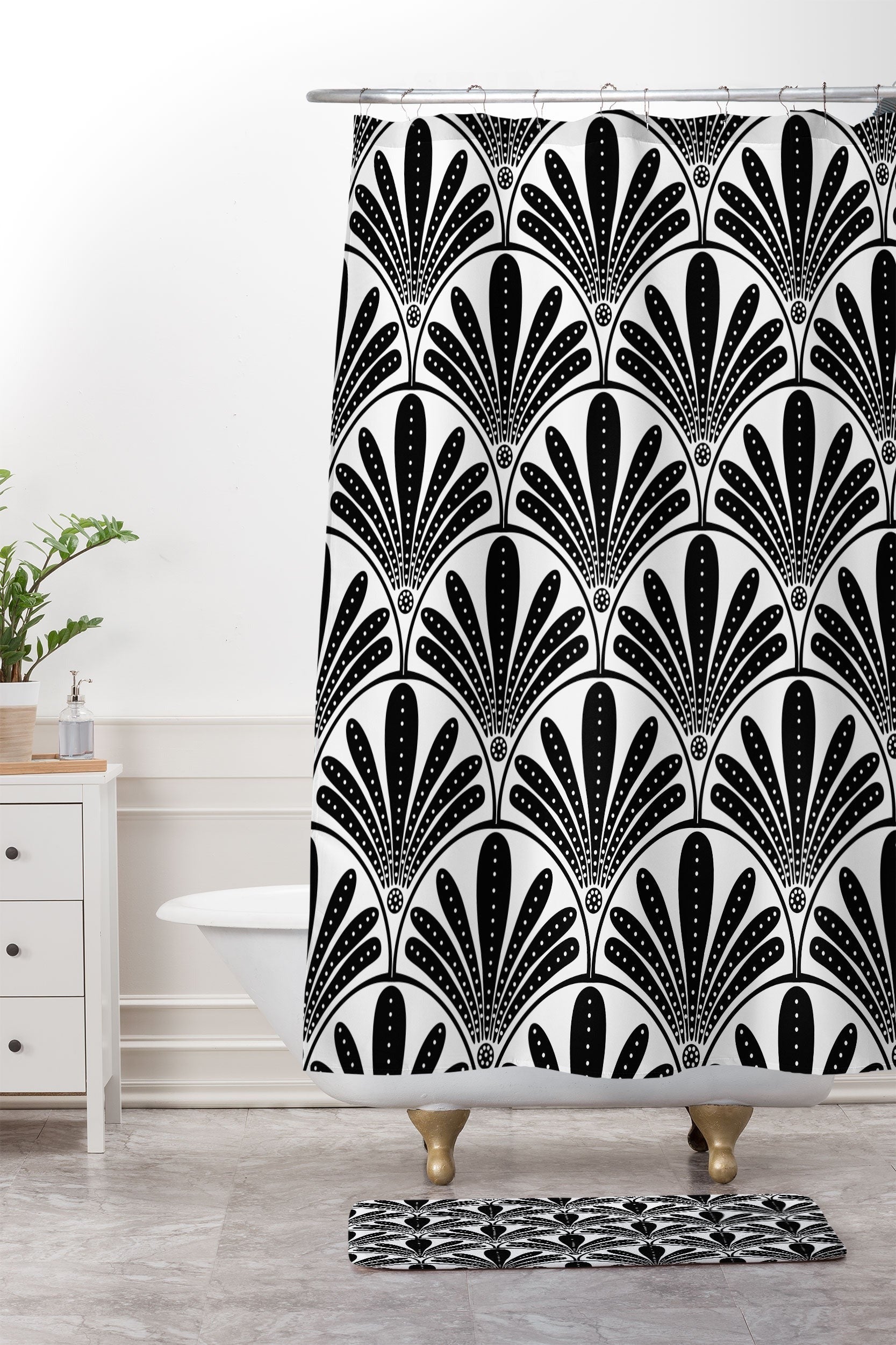 Jennifer Labre Hollywood Glam Shower Curtain And Mat