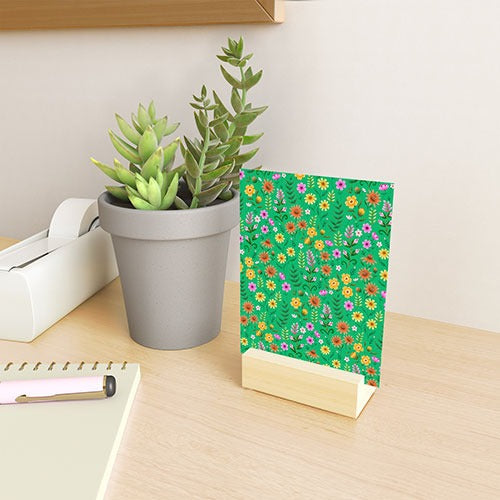 Pimlada Phuapradit Ditsy Spring Floral Green Mini Art Print