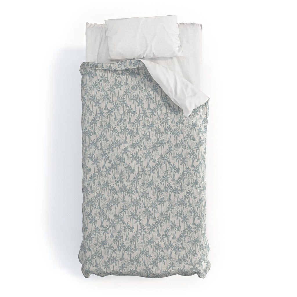 CoastL Studio Palm Forest Coastal Blue Duvet Cover