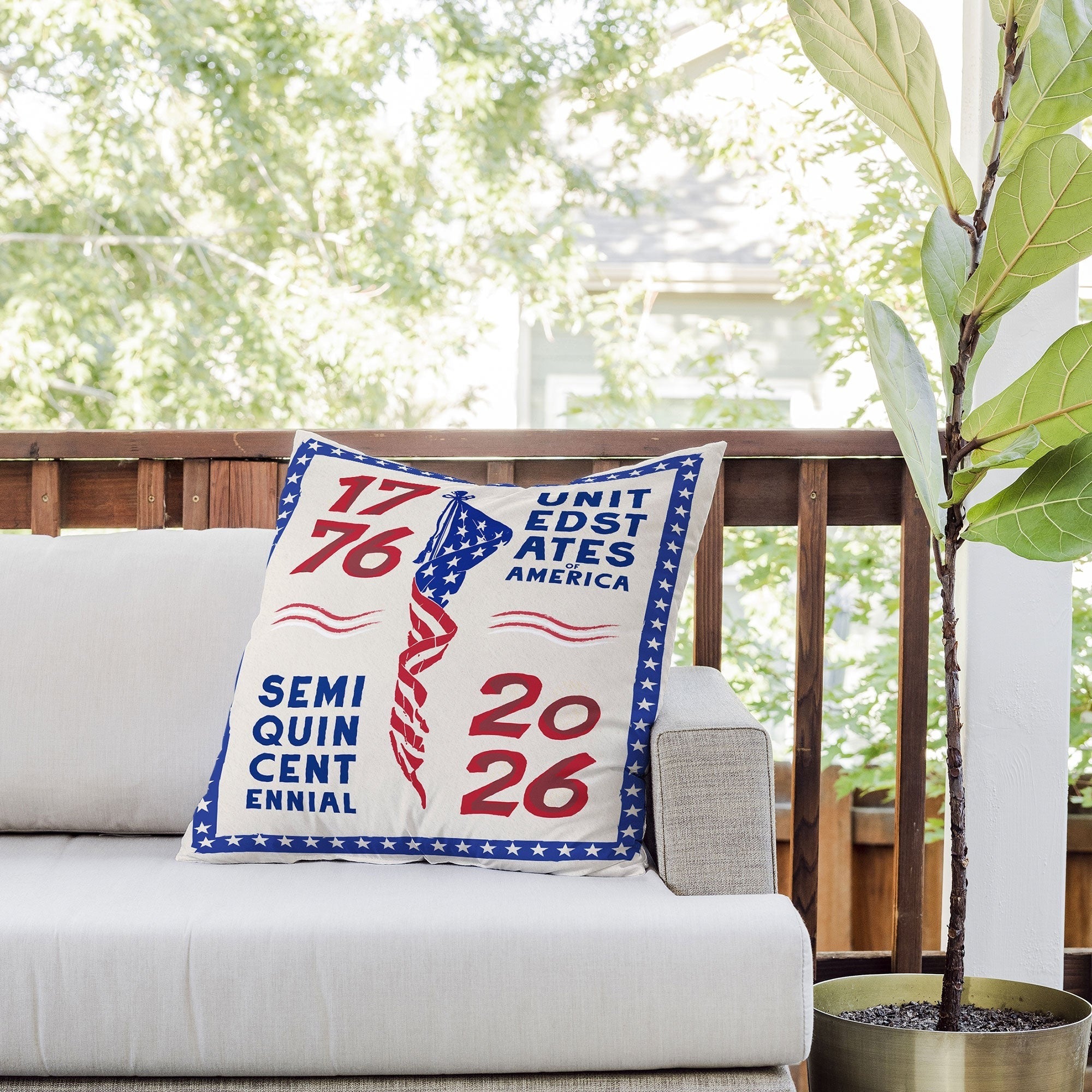 DENY Designs Retro 76 26 Outdoor Throw Pillow