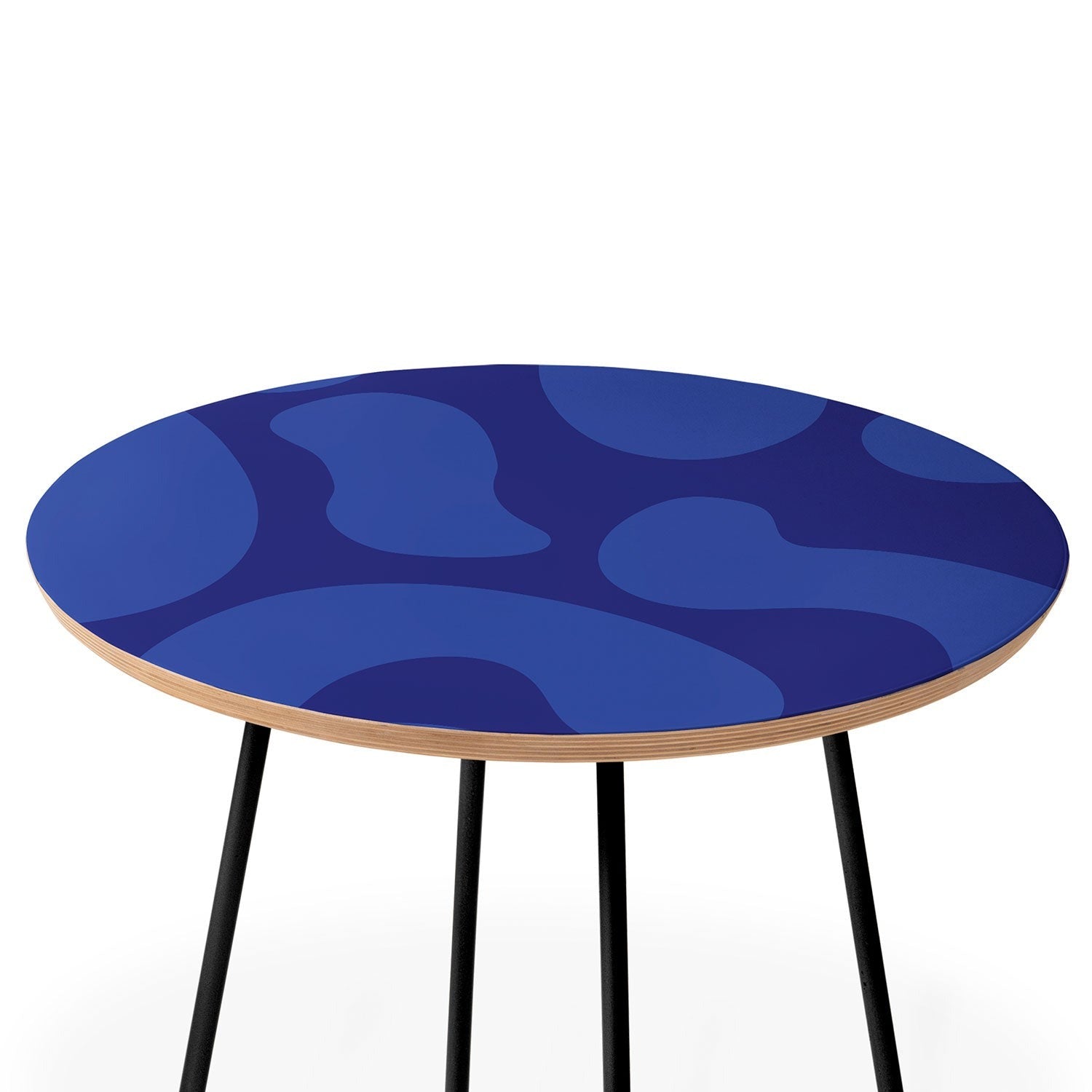 Camilla Foss Blue Pebble Round Side Table