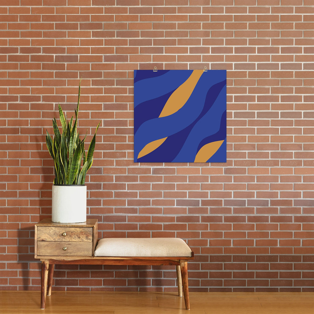 Camilla Foss Pebbles in Stream Art Print