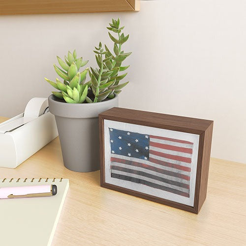DENY Designs Flag Attributed to Elizabeth Schuyler Hamilton Framed Mini Art Print