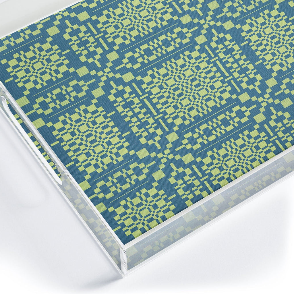 Marta Barragan Camarasa Nostalgic Grid Design Acrylic Tray