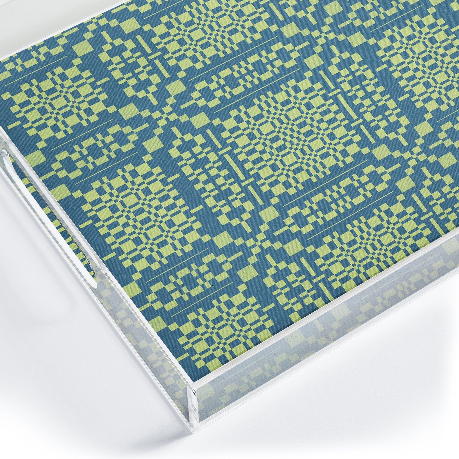 Marta Barragan Camarasa Nostalgic Grid Design Acrylic Tray