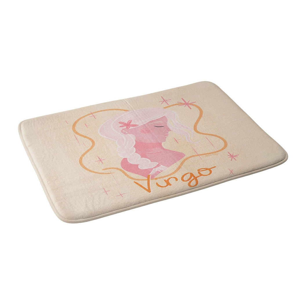 Little Om Zodiac Sign Virgo Memory Foam Bath Mat