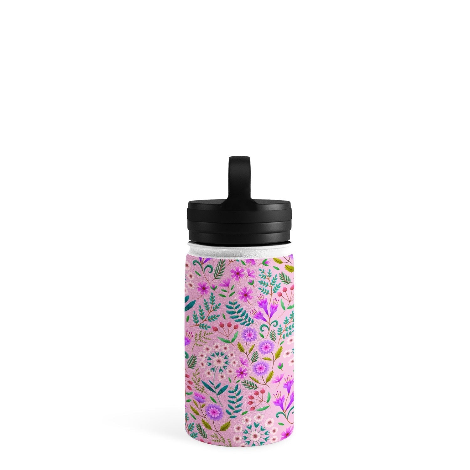 Pimlada Phuapradit Ditsy Purple Floral Half Drop Water Bottle