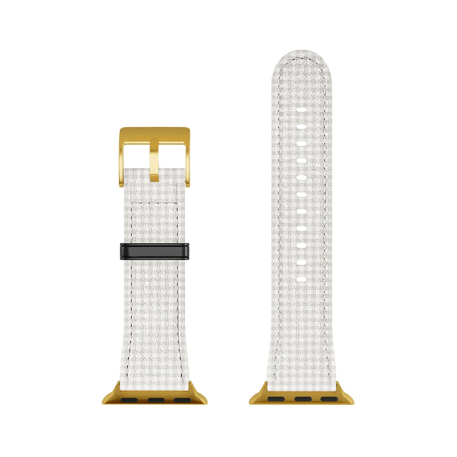 Colour Poems Gingham Plaid Pattern Cloud White Apple Watch Band