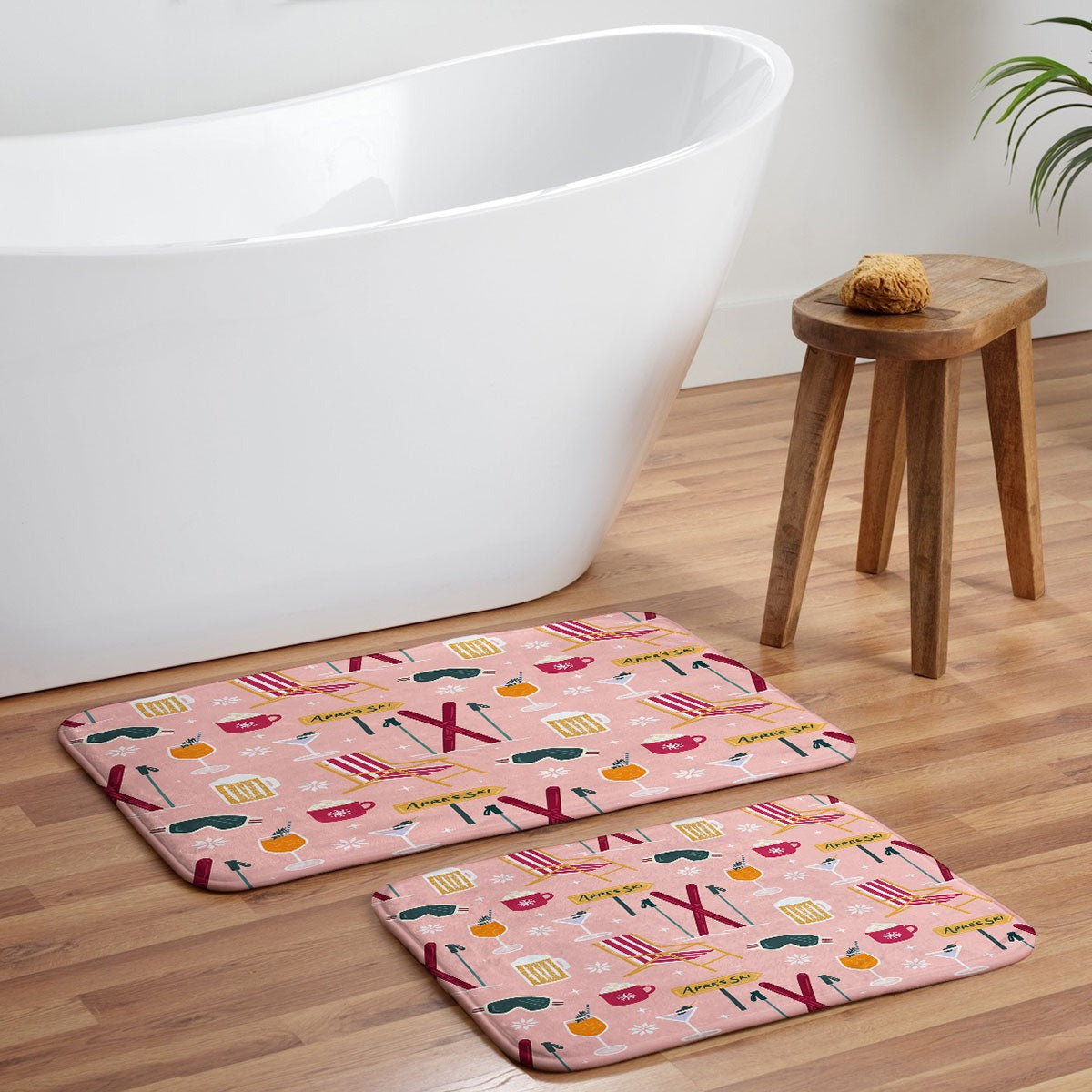 Design by Spark Apres Ski Holiday Memory Foam Bath Mat