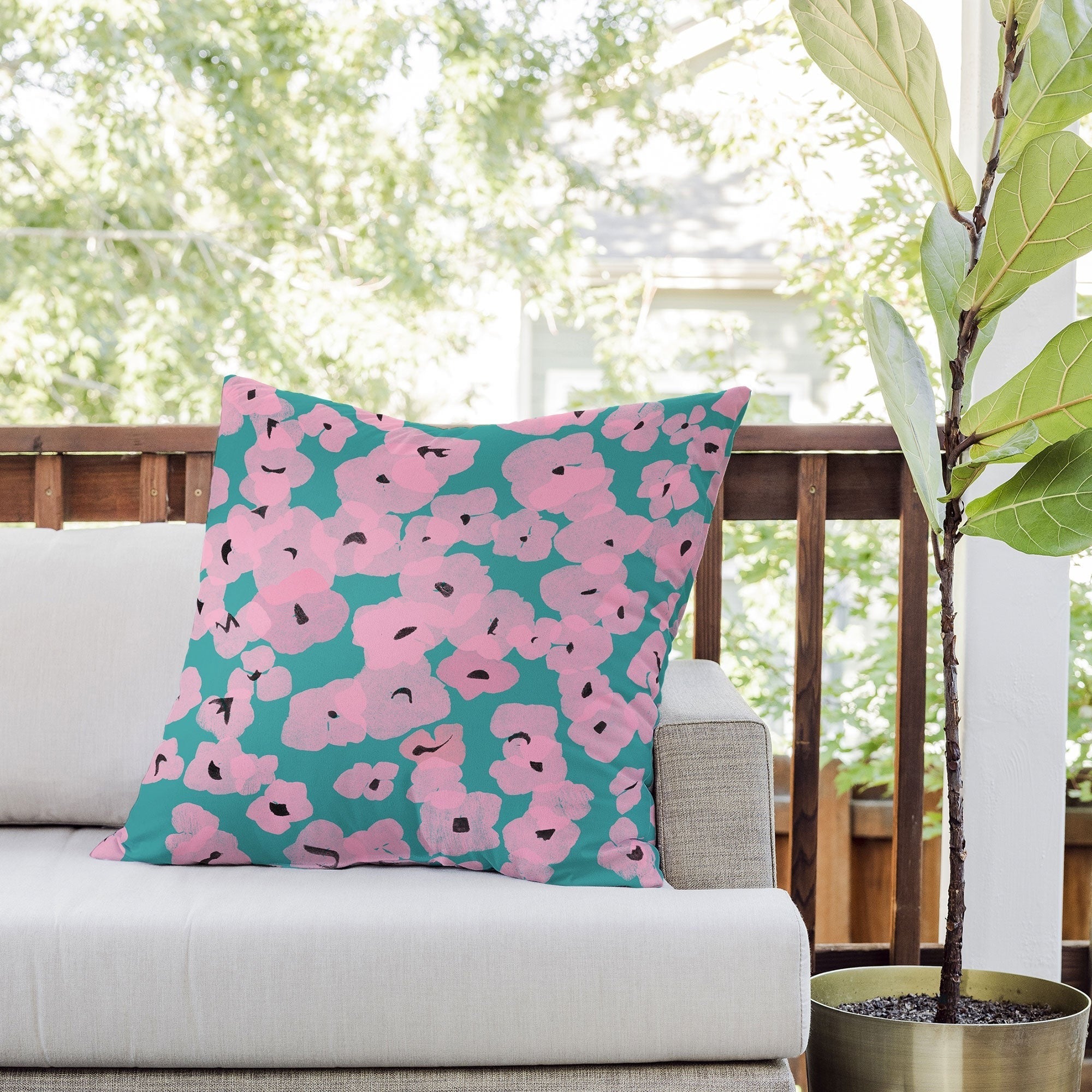 Garima Dhawan hydrangea 14 Outdoor Throw Pillow