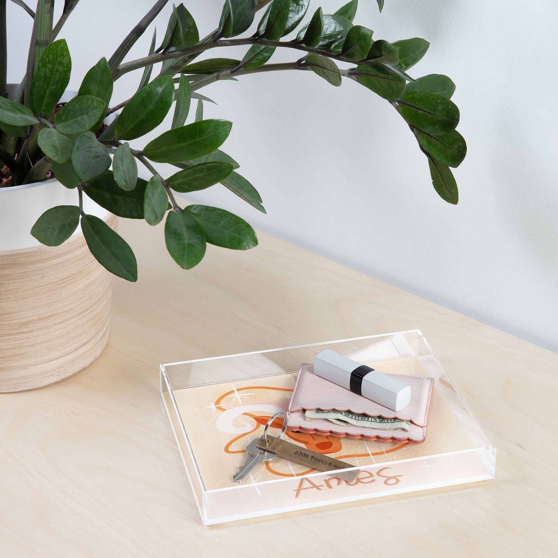 Little Om Zodiac Signs Aries Acrylic Tray