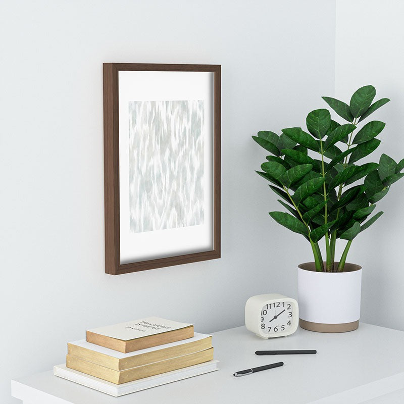Jacqueline Maldonado Watercolor Wood Grain Recessed Framing Rectangle