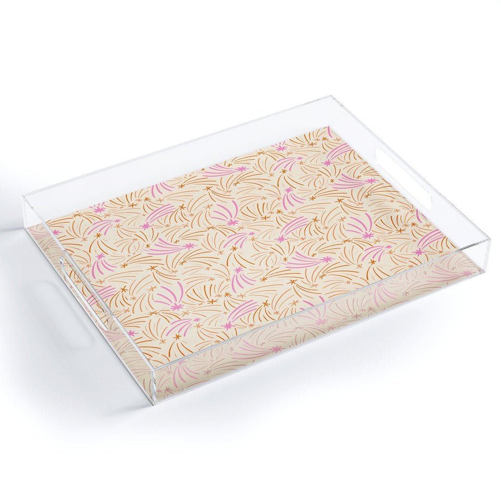 Little Om Pattern Shooting Stars cream Acrylic Tray