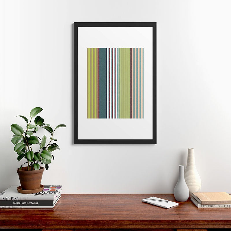 Marta Barragan Camarasa Colorful Stripe Delight Framed Art Print