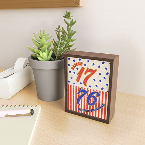 DENY Designs 1776 Stars Framed Mini Art Print