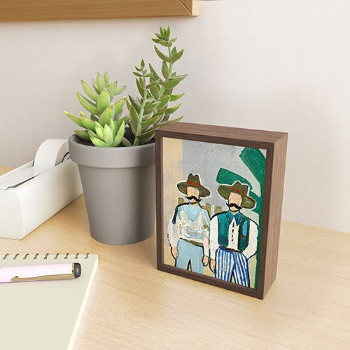 83 Oranges Side By Side Cowboy Edition Framed Mini Art Print