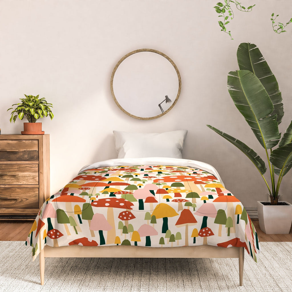 Valeria Frustaci autumnal mushrooms Comforter