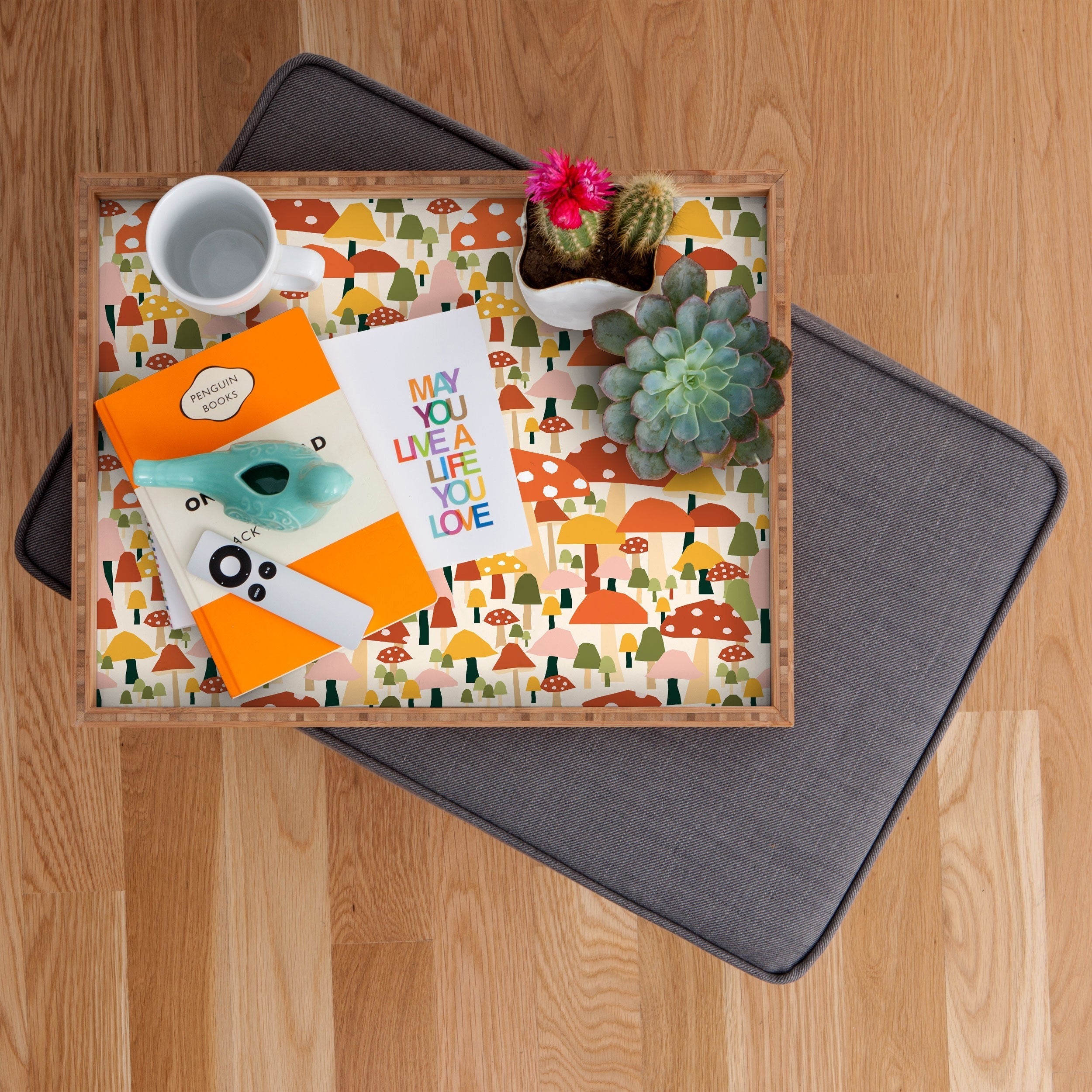 Valeria Frustaci autumnal mushrooms Rectangular Tray